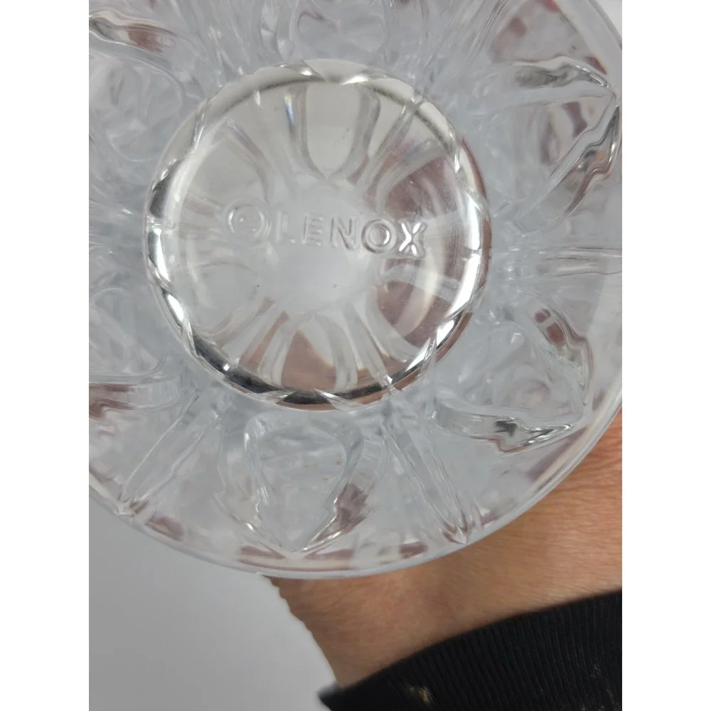 Lenox Wedding Braid Full Lead Crystal Vase Glam 9.25